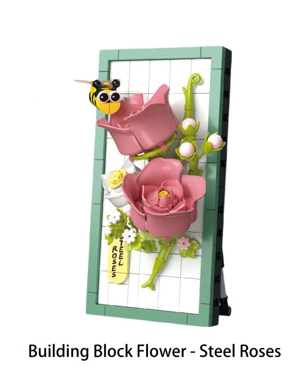 Building Block Flower - Steel Roses