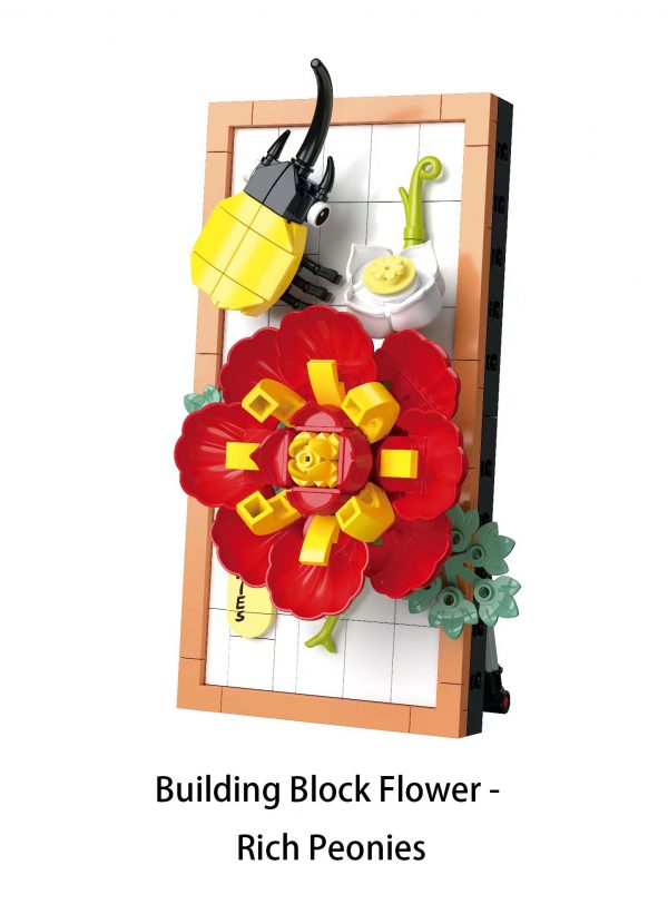 Building Block Flower - Rich Peonies