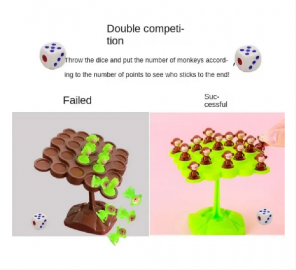 Mini Monkey Balance Tree Interaction Tabletop Game Montessori Math Toys - Image 7