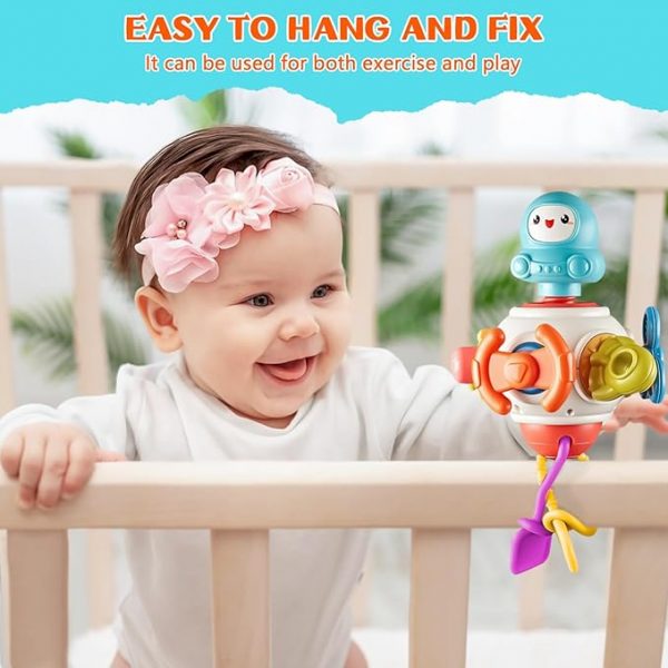 Montessori Toys for 1 2 Years Old Sensory Toys for Toddlers 1-3 8-in-1 Busy Board Activity Cube Baby Gifts for 6-18 Months Infant Boys Girls Airplane Plane Car Travel Toys Educational Learning - Image 3