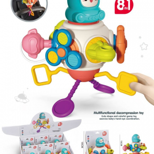 Montessori Busy Cube Sensory Toys for Toddlers 1-3,Learning Stocking Stuffers Educational Busy Activity Cube,Plane Car Travel Toys,First Birthday Gifts for Children 12 Month+ Boys Girls