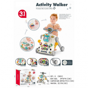 3 in 1 Sit to Stand Walker Baby Push Walker