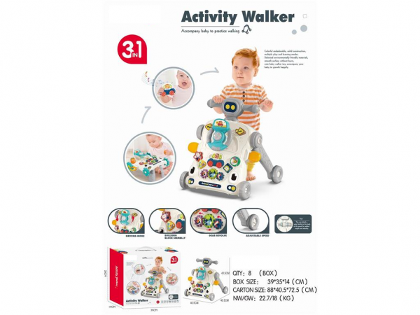 3 in 1 Sit to Stand Walker Baby Push Walker