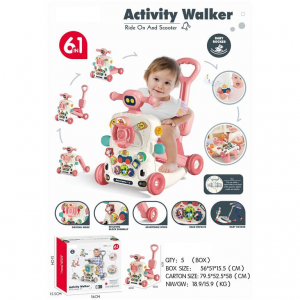 Infant rocker early education multifunctional adjustable musical 6 in 1 baby activity walker for toddlers