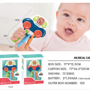 Baby Sensory Learning Montessori Toys with Sounds, Infant Toddlers Travel Activities Musical Teething Toys for Babies 0 3 6 9 12 18 Months, Newborn Birthday Gifts for 1 2 Year Old Boys Girls