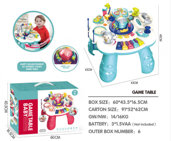 Musical Learning Activity Table Early Development Cute for Toddlers Birthday