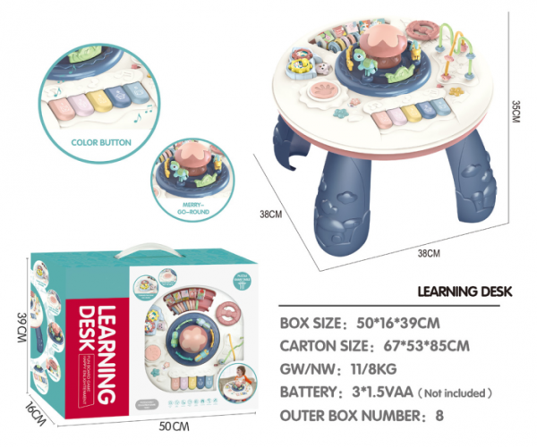 Multi-Functional Children's Puzzle Learning Table Treasure Puzzle Fun Game Table for Children's Toys