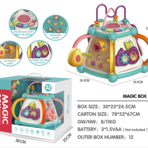 Baby Activity Cube Toys Toddler Musical Activity Play Center Early Education