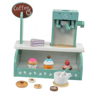 Kids Coffee Maker Playset Toy Wooden Coffee Maker Set for 3+ Year Old