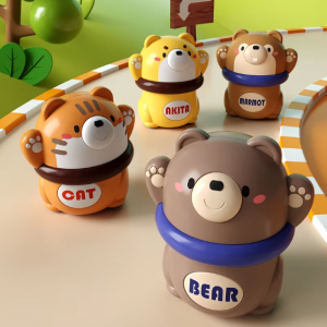 Cute Kids Inertia Car Cartoon Model Vehicel Mini Sliding Press Push Car Toy Cat Bear Dog Boy Girls Gifts