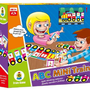 Kids Educational English Learning Card Game ABC Mini Train Puzzle Board Game