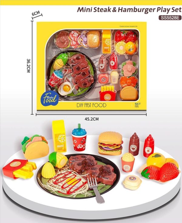 Mini Steak & Hamburger Play Set