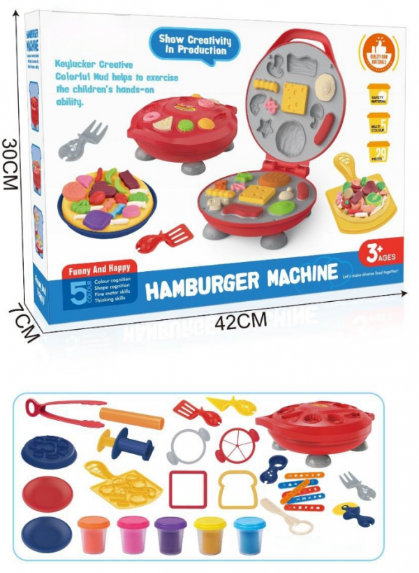 Kids Waffle Machine/ Hamburger Machine /Ice Cream Machine Toy Set - Image 2
