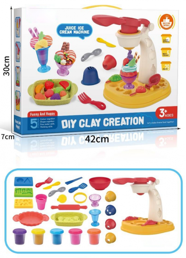 Kids Waffle Machine/ Hamburger Machine /Ice Cream Machine Toy Set - Image 3