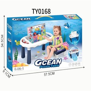 DIY Ocean Puzzle Table