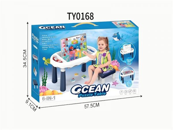 DIY Ocean Puzzle Table