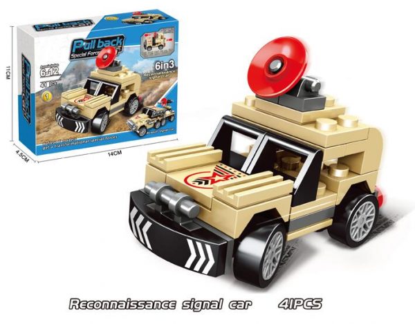 Building Blocks Pull Back Cars 6pcs Set - Image 2
