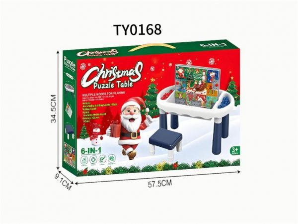DIY Christmas Puzzle Table