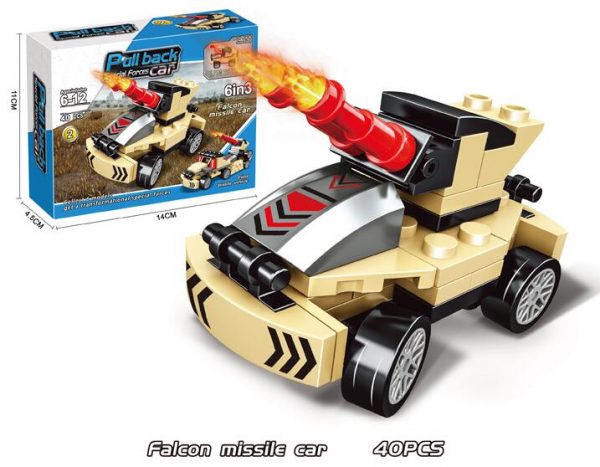 Building Blocks Pull Back Cars 6pcs Set - Image 3