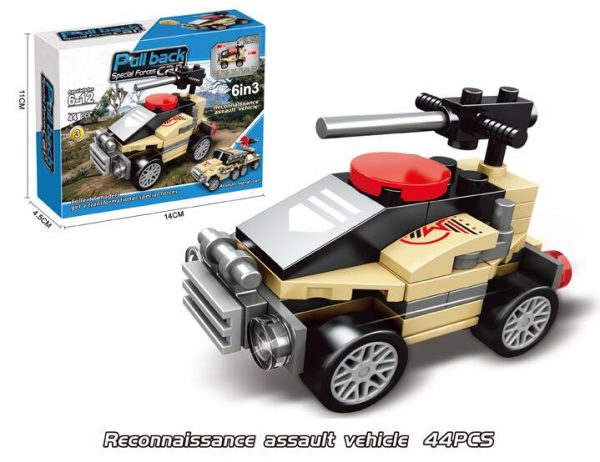 Building Blocks Pull Back Cars 6pcs Set - Image 4