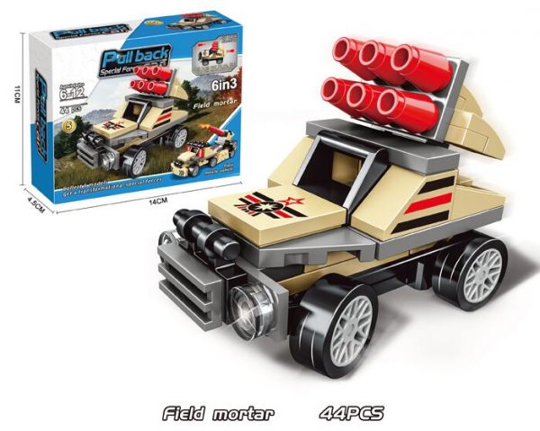 Building Blocks Pull Back Cars 6pcs Set - Image 6