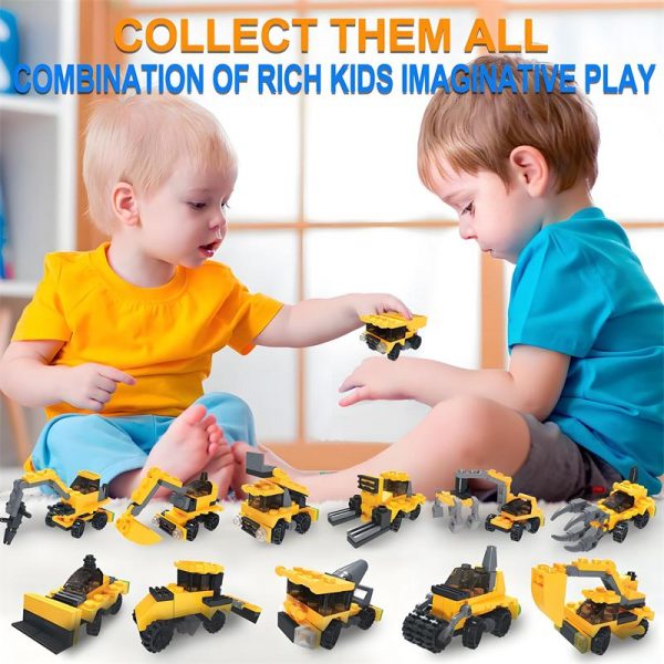 Easter Eggs with Construction Vehicles Blocks Toy - Image 2