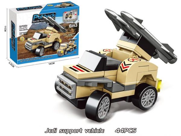 Building Blocks Pull Back Cars 6pcs Set - Image 7