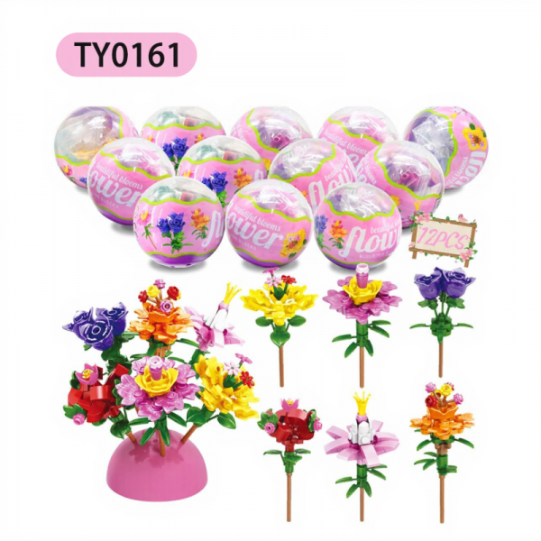 Easter Eggs with Bouquet Building Blocks
