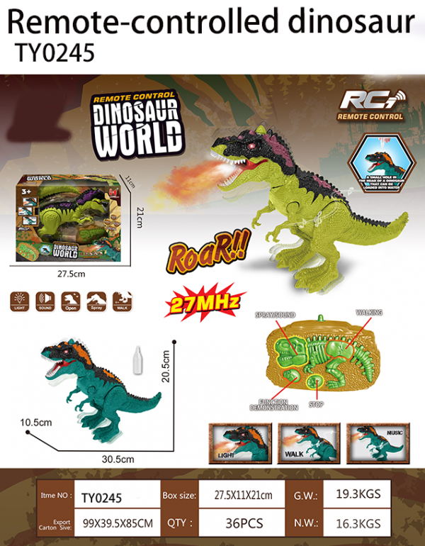 Remote-controled dinosaur