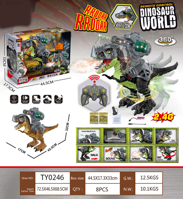2.4G remote-controlledspray dinosaur