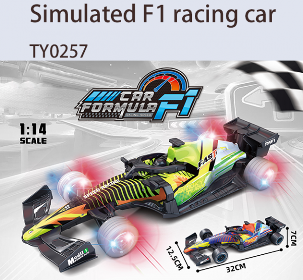 Simulated F1 racing car