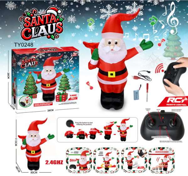 Inflatable Santa Claus with music