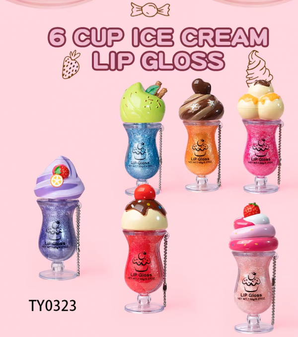 6 Cup Ice Cream Lip Gloss