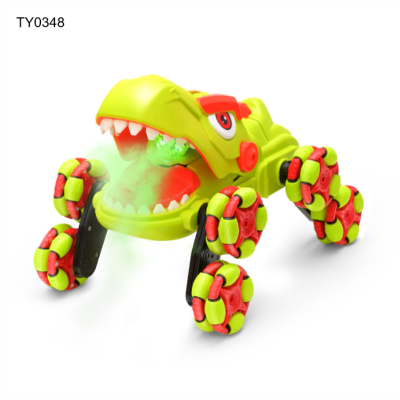 Dinosaur RC Car with Lights Music and Spray