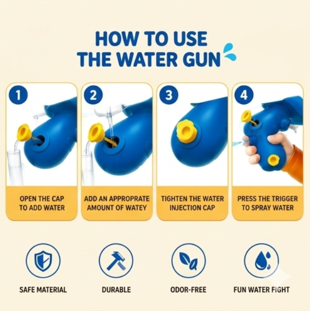 Cute Animal Water Guns Fun Water Fight- - Image 2