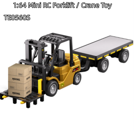 1:64 Mini RC Forklift / Crane Toy