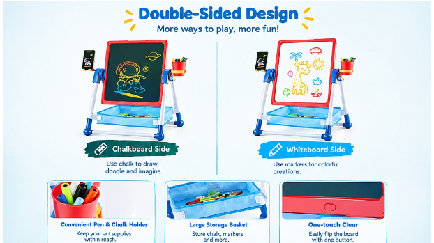 21" Double-Sided LCD Art Easel - Image 2