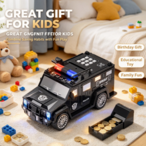Large Simulated Police Car Money Bank