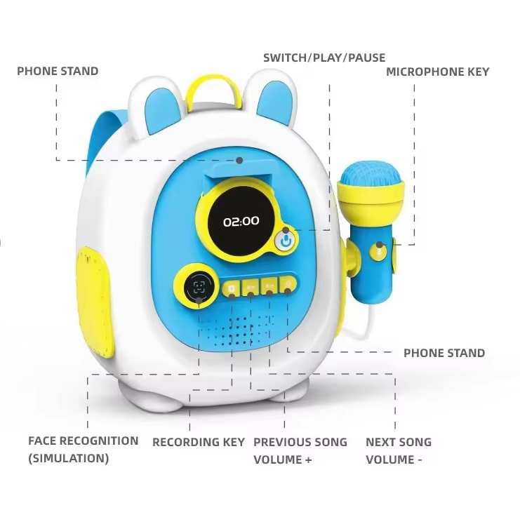 Kids Karaoke Toy Pretend Play Set - Image 3