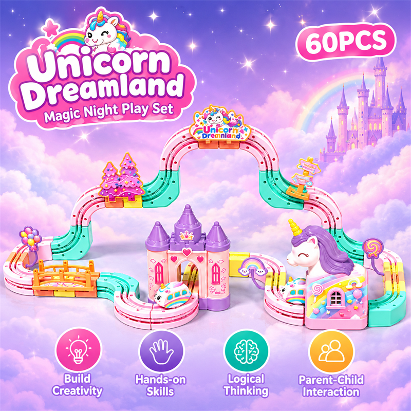Magical Unicorn Magnetic Race Track Set