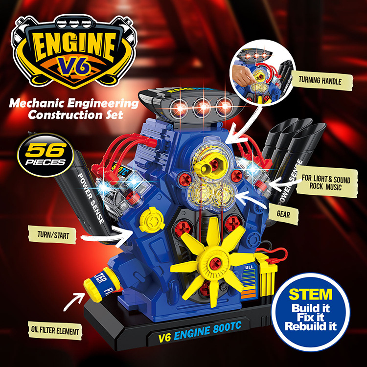 STEM Engine Mechanic Engineering Construction Set - Image 3