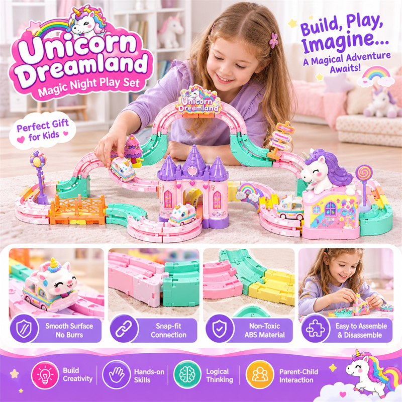 Magical Unicorn Magnetic Race Track Set - Image 2